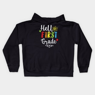 Hello First Grade Back To School Kids Hoodie